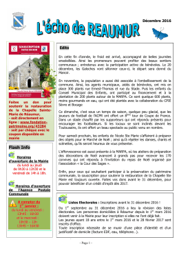 12 2016 corrig&eacute; - Mairie de R&eacute;aumur