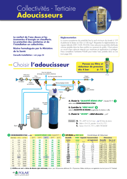 Collectivités - Tertiaire adoucisseurs
