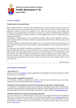 version courte - Diocèse de Lausanne, Genève et Fribourg