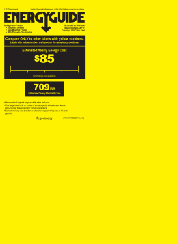 Estimated Yearly Energy Cost 709kWh