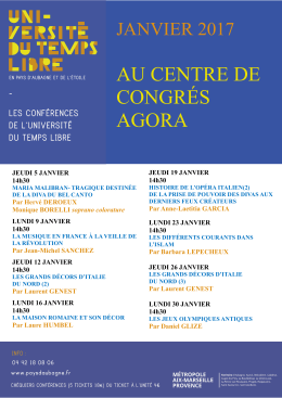 AU CENTRE DE CONGRÉS AGORA