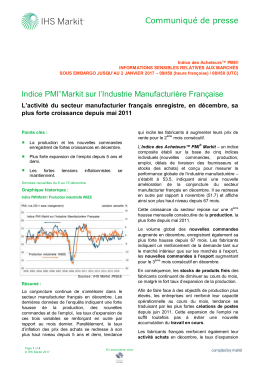 News Release - Markit Economics