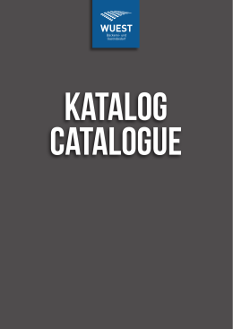 Catalogue - Wuest B&auml;ckerei