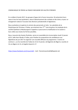 COMMUNIQUE DE PRESSE de FRANCE - Tarbes