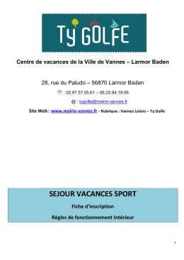 sejour vacances sport