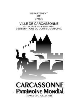 D&eacute;lib&eacute;rations du conseil municipal du 7 juillet 2016