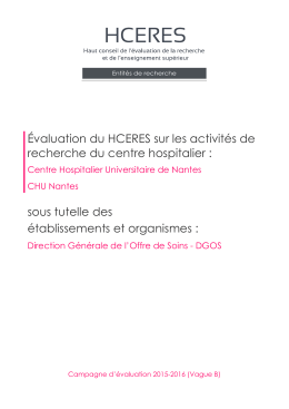 Centre Hospitalier Universitaire de Nantes CHU Nantes