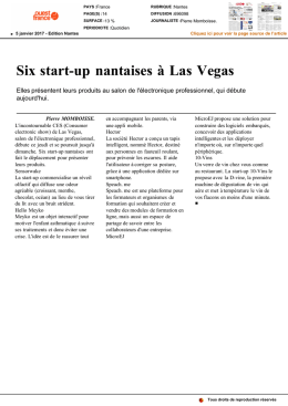 Six start-up nantaises à Las Vegas