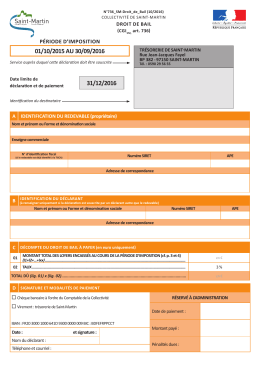 D&eacute;claration - Collectivit&eacute; de Saint