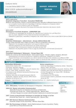 Curriculum Vitae - Guillaume Verrier