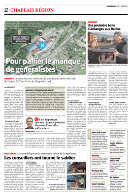 Pour pallier le manque de généralistes - Hôpital Riviera