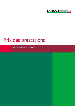 Brochure prix