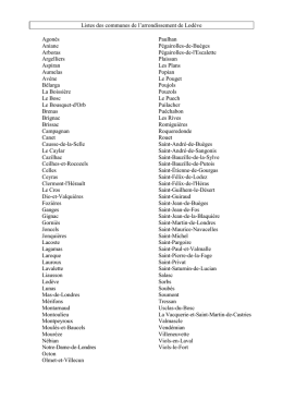 Listes des communes de Lodève