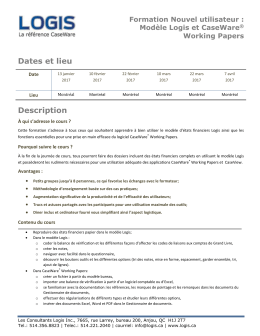 Dates et lieu Description