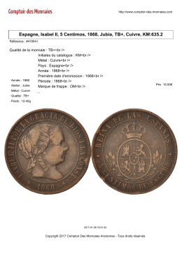 Espagne, Isabel II, 5 Centimos, 1868, Jubia, TB+, Cuivre, KM:635.2