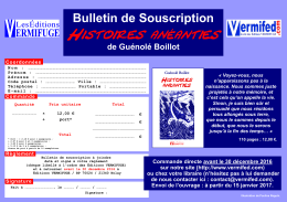 Bulletin de Souscription