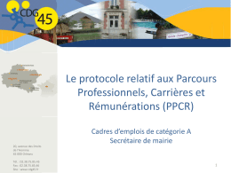 PPCR - CATEGORIE A Secr&eacute;taire de mairie