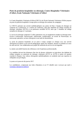 Poste de praticien hospitalier en chirurgie, ChuvA