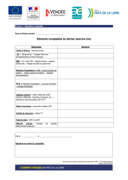 Eléments comptables du dernier exercice clos - DRAAF Pays-de