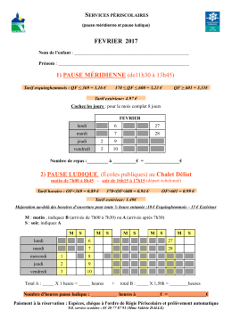 inscription PM et PL f&eacute;vrier 2017 - Mairie d`Erquinghem-Lys
