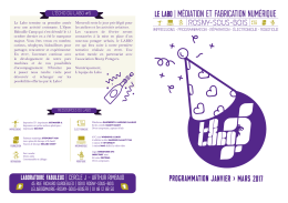 planning des ateliers - Mairie de Rosny-sous-Bois