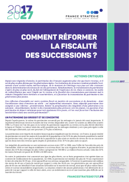 Comment r&eacute;former la fiscalit&eacute; des successions