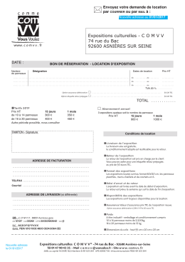 Conditions de location d`expositions