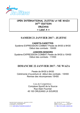 Open national Jujitsu et Ne Waza label A