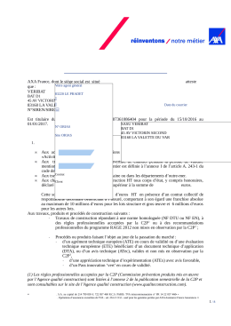 attestation rc decennale axa