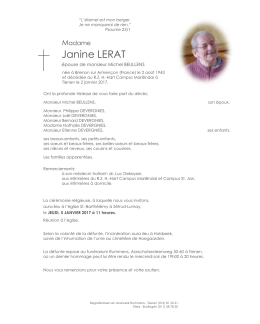 Janine LERAT - Begrafenissen Rummens