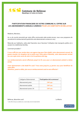 participation financiere de votre commune a l`offre sur les