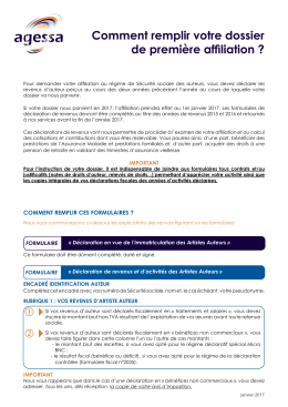 dossier d`affiliation