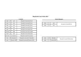 Récupération des jours fériés 2017