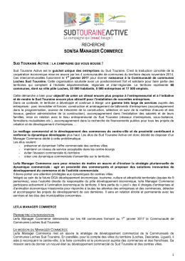 Manager Commerce Loches Sud Touraine