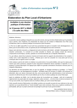 La Lettre d`information municipale N°2