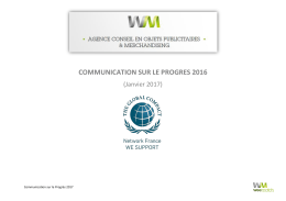 communication sur le progres 2016