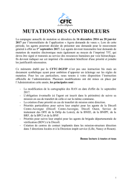 MUTATIONS DES AGENTS B et C - Syndicat National CFTC
