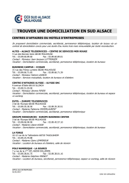 Domiciliation - Mulhouse