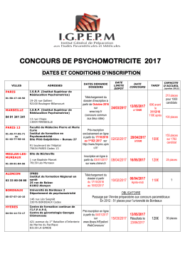 concours de psychomotricite 2017