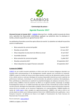 Agenda financier 2017