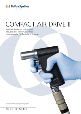 Utilisation du Compact Air Drive II