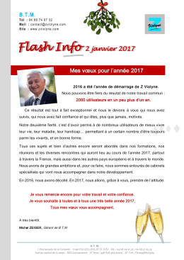 Flash info n° 18 - Z Violyne une aide à la vie