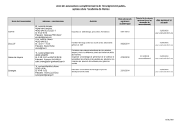 Liste des associations compl&eacute;mentaires de l`enseignement public