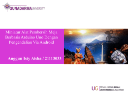 Miniatur Alat Pembersih Meja Berbasis Arduino Uno Dengan