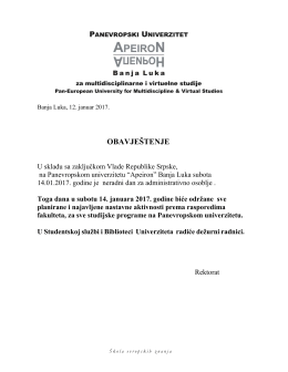OBAVJE&Scaron;TENJE