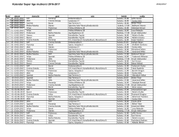 Kalendar Super Liga Muskarci proleće 2016