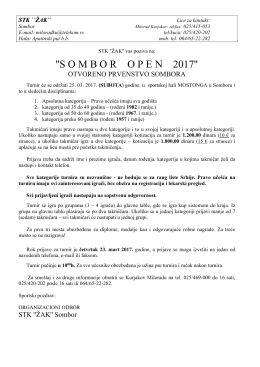 25.03. Sombor Open 2017