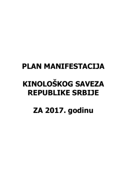 Lista svih izložbi u 2017. godini - Kinolo&scaron;ki savez Republike Srbije