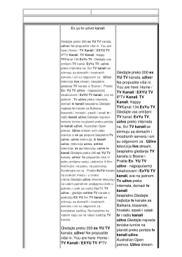 Ex yu tv uzivo kanali