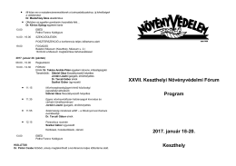 VII. Keszthelyi Növényvédelmi Fórum